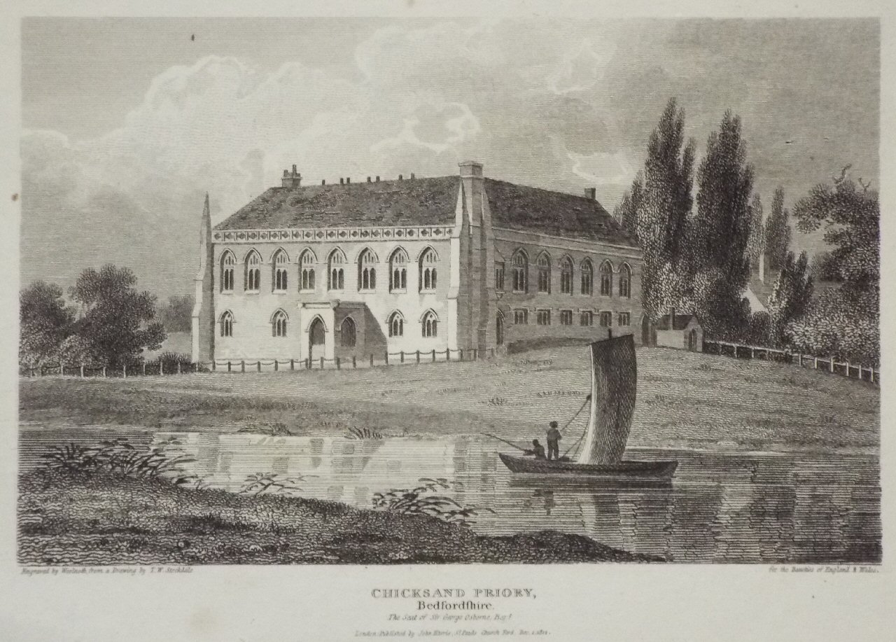 Print - Chicksand Priory, Bedfordshire. The Seat of Sir George Osborne Bart. - 